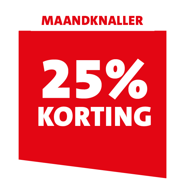 Maandknaller 25% korting